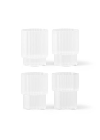 Ferm Living - Vetro - Ripple Glass (Set of 4) - Frosted