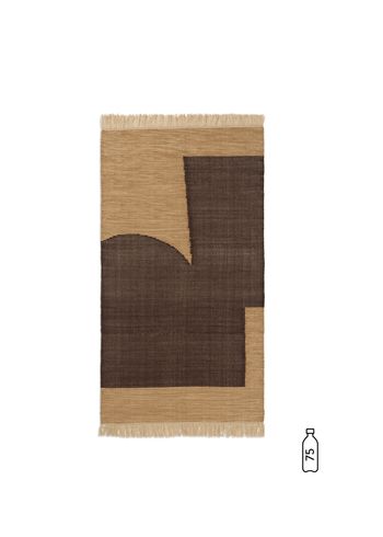 Ferm Living - - Forene Rug - 80 x 140 - Tan/Chocolate