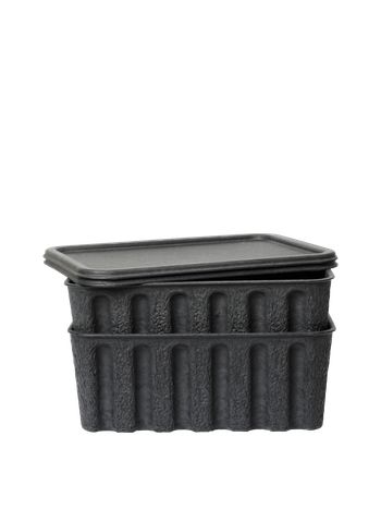 Ferm Living - Boxes - Paper Pulp Box - Set of 2 - Charcoal - Large