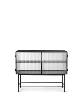 Ferm Living - Lipasto - Haze Sideboard - Reeded Glass - Black