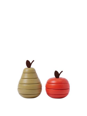 Ferm Living - Toys - Stacking Apple And Pear - Multi