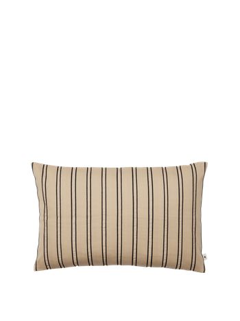 Ferm Living - Poszewka na poduszkę - Twill Cushion Cover - Cashmere/Black - Rectangular