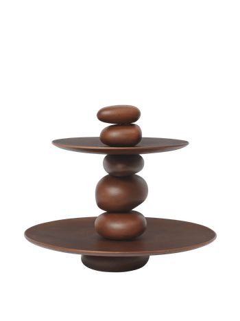 Ferm Living - Boîte à bijoux - Pebble Dessert Stand - Dark Brown