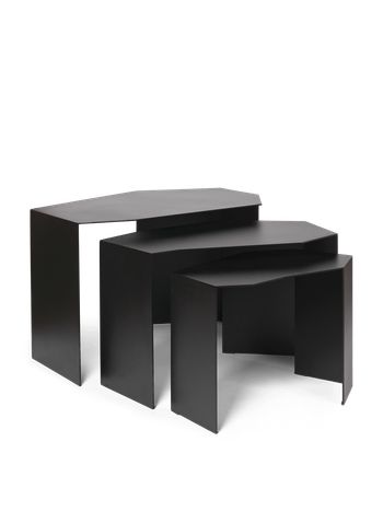 Ferm Living - Coffee Table - Shard Cluster Tables - Set Of 3 - Black
