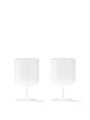 Ferm Living - Bicchiere da vino - Ripple Wine Glass (Set of 2) - Frosted
