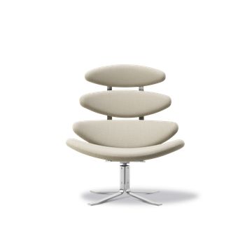 Fredericia Furniture - Fotel - Corona Chair 5000 by By Poul M. Volther - Vidar 222, Brushed Steel