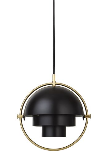 GUBI - Pendel - Multi-Lite Pendant - Small - Base: Brass / Shade: Black Semi Matt