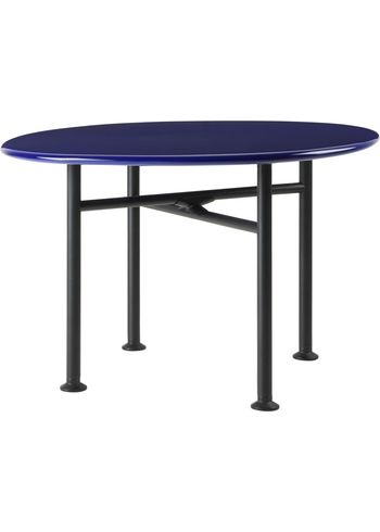 GUBI - Sofabord - Carmel Coffee Table - Black Semi Matt / Pacific Blue