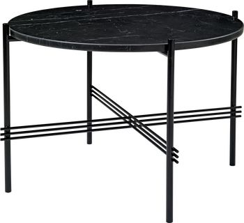 GUBI - Sofabord - TS Coffee Table - Round - Base: Black Base / Top: Black Marquina Marble - Ø55