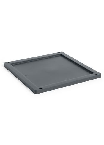 HAY - Lid - Hay Colour Crate Lid Plastic Medium Square / Cube - Charcoal
