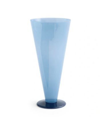 HAY - Vase - Conical Vase - Large - Petrol blue and dark blue
