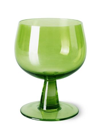 HK Living - Glass - The Emeralds Wine Glass - Lime Green - Low