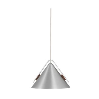 Kristina Dam - Lamp - Cone Pendant Lamp - Small - Brushed Aluminum & Walnut