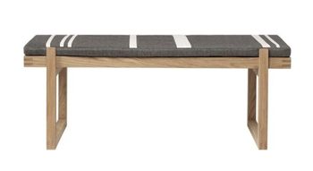Kristina Dam Studio - Madras - Minimal Bench Mattress - Grey - Gabriel Savak Textile