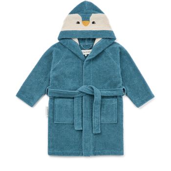LIEWOOD - Kinderbadjas - Lily Penguin Bathrobe - 2563 Oceanview mix