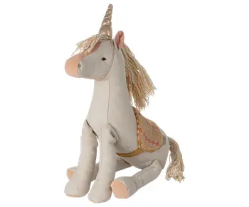 Maileg - Plush toys - Unicorn, Golden - Medium