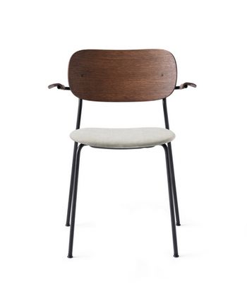 MENU - Chair - Co Chair w. Armrest / Black Base - Upholstery: Hallingdal 65 - 110 / Dark Stained Oak