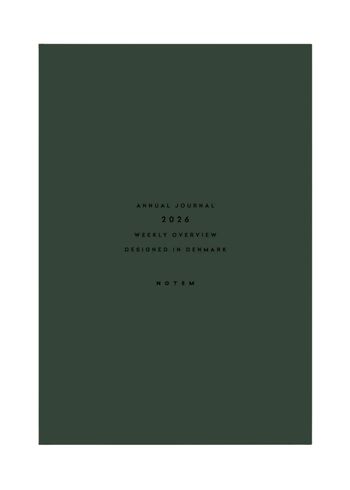 NOTEM - Carnet de notes - ALVA Annual Journal 2026 - Dark Green