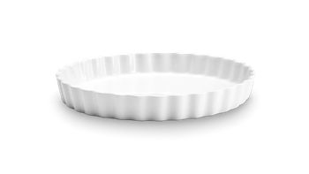 Pillivuyt - Dish - Rund Tærteform - Nr 8 - Hvid - 25 cm