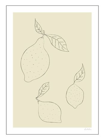 Poster and Frame - Poster - Simple Lemons - 199
