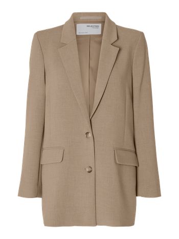Selected Femme - Blazer - SLFRita LS Relaxed Blazer NOOS - Camel Melange