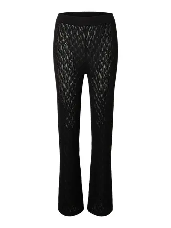 Selected Femme - Pants - SLFAgny HW Knit Pant - Black