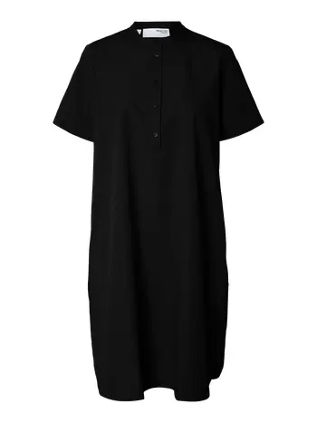 Selected Femme - Šaty - SLFBlair SS Short Dress - Black