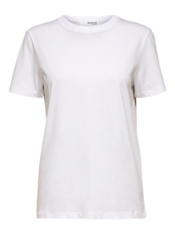 Selected Femme - Tričko - SLFMyessential SS O-neck Tee - White