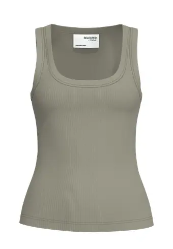 Selected Femme - Top - SLFAnna U-neck Tank Top NOOS - Vetiver