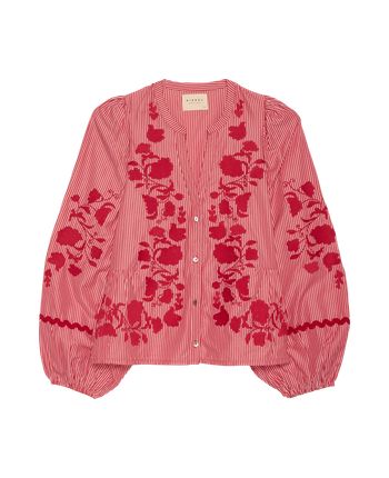 Sissel Edelbo - Blouse - Juliane Top - Red Stripes