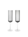 Ferm Living - Verre à champagne - Ripple Champagne Flutes - Clear