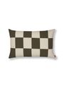 Ferm Living - Kissenbezug - Fold Patchwork Cushion Cover - Coffee/Undyed