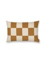 Ferm Living - Copri cuscino - Fold Patchwork Cushion Cover - Coffee/Undyed