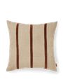 Ferm Living - Obal na vankúš - Senti Stripe Cushion Cover - Dark Sand/Linen