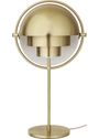 GUBI - Bordlampe - Multi-Lite Table Lamp - Base: Brass / Shade: Black Semi Matt