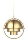 GUBI - Pendel - Multi-Lite Pendant - Small - Base: Brass / Shade: Black Semi Matt