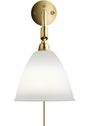GUBI - Væglampe - BL7 Wall Lamp - Ø16 - Base: Black Brass / Shade: Bone China