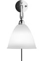 GUBI - Væglampe - BL7 Wall Lamp - Ø16 - Base: Black Brass / Shade: Bone China