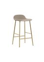 Normann Copenhagen - Bar stool - Form Barstool 65 cm Full Upholstery Steel - Brass / City Velvet vol. 2 96