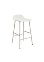 Normann Copenhagen - Bar stool - Form Barstool 65 cm Full Upholstery Steel - Light Grey Steel / Remix 133